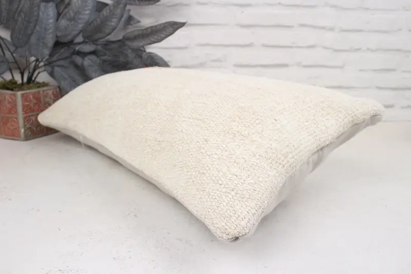 Decorative Pillow Case, Kilim Pillow Cover, Pillow Case, 12x24 White Pillow Sham, Boho Pillow, Hippie Throw Pillow Sham, Antique Pillows - 6