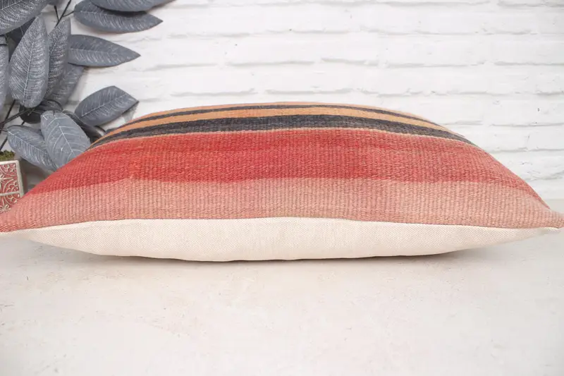 Cushion, Muted Pillow Cover, Tribal Cushion Cover, 16x24 Red Pillow Sham, Pillow for Couch, Boho Pillow Sham Cover, Interior Designer Pillow - 5