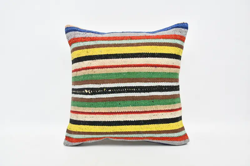 20x20 Yellow Pillow Case, Pastel Pillow Case, Turkish Pillow, Pillow Cover, Southwestern Cushion Case, Pillow for Sofa, Antique Pillows - 1