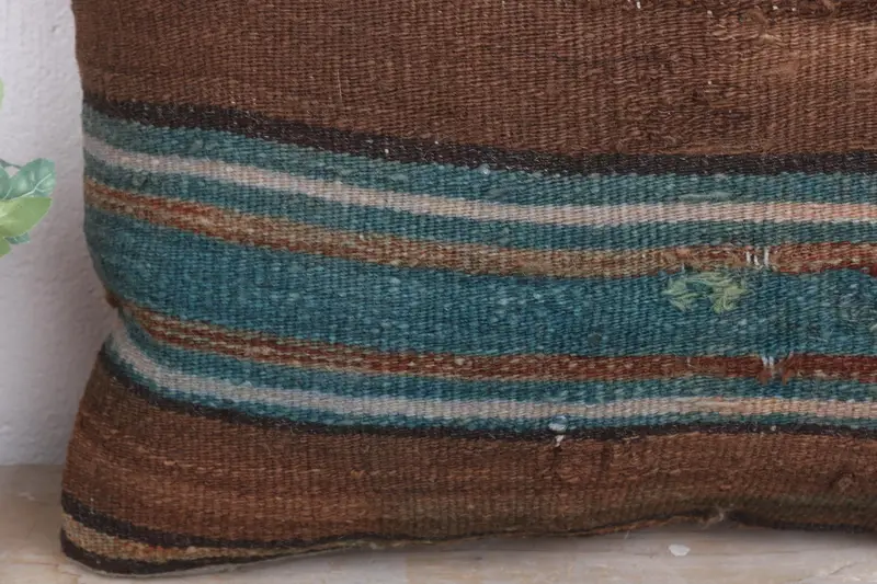 Vintage Pillow, 18x18 Brown Cushion Cover, Cushion, Sustainable Cushion Cover, Ethnic Cushion Case, Pillow for Couch, Gift Pillow, Car Pillow Sham - 3