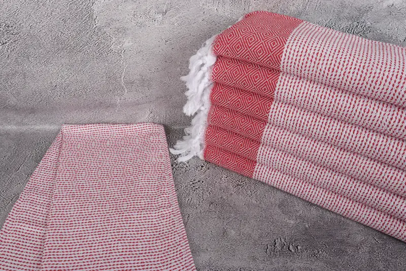 40x18 Cotton Diamond Towel, Turkish Tea Towel, Xmas Gifts, Bridesmaid Gifts, Bridal Shower Favors, Personalized Hand Towel, Bathroom Hand Towel - 2