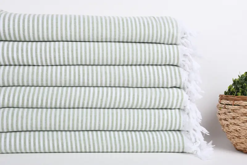 Cotton towel, Turkish Towel Beach, 68x36 Cotton Striped Towel, Bathroom Towel, Soft towel, Girls Weekend Getaways Gifts, Peshtemal Towel USA - 3