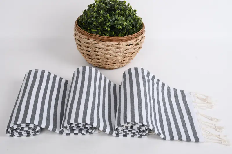 Turkish Towel Monogram, Personalized Gift, Monogrammed Hand Towel, Gift For Best Friend, Personalized Dish Towel, 40x18 Cotton Striped Towel - 8