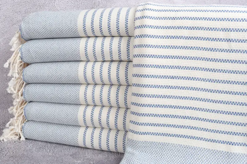 76x40 Cotton Striped Towel, Christmas Favors, Custom Beach Towel, Absorbent Turkish peshtemal towel for beach use, Bachelor Gifts, Handmade Gift - 1