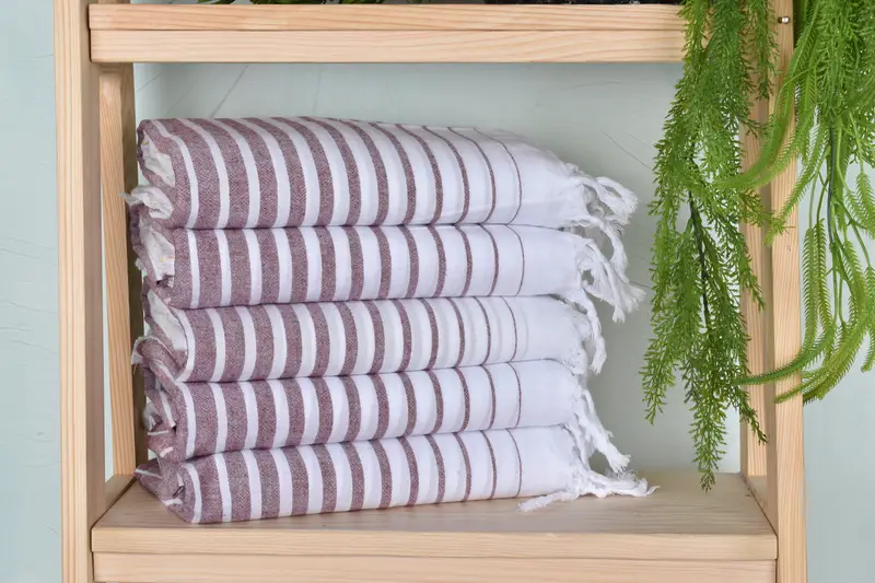 Quick-dry peshtemal, Pool Towels, 68x36 Cotton Striped Towel, Turkish Bath Towel Set, Valentines Day Gift For Him, Best Beach Towel, Absorbent towel - 2