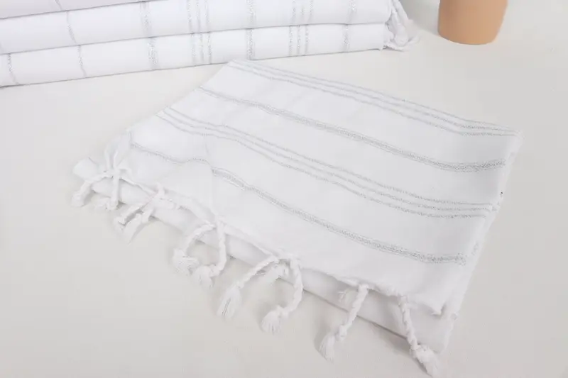 Bridal Shower Gift, 40x24 Cotton Striped Towel, Handmade Gift, Christmas Hand Towel, Bridesmaid Gifts, Monogrammed Hand Towel, Personalized Gifts - 5