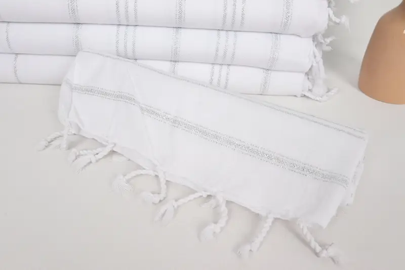 Bridal Shower Gift, 40x24 Cotton Striped Towel, Handmade Gift, Christmas Hand Towel, Bridesmaid Gifts, Monogrammed Hand Towel, Personalized Gifts - 4