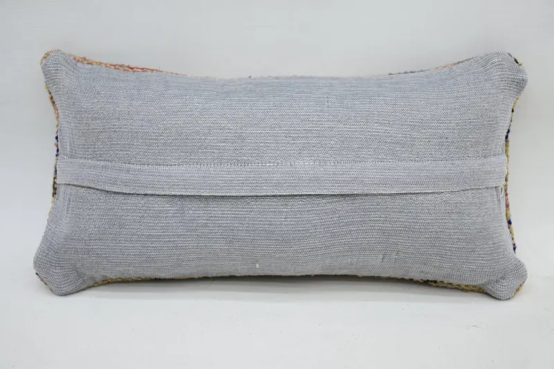 Vintage Kilim Pillow, Home Decor Pillow, 8x16 Green Pillow, Decorative Throw Cushion Case, Cushion Cover, Kilim Pillow Cover - 6