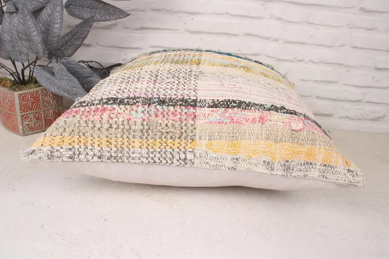 Bolster Cushion Cover, 20x20 Pink Cushion Cover, Kilim Pillow, Turkish Kilim Pillow, Handmade Pillow, Cushion Case, Turkish Pillow - 5