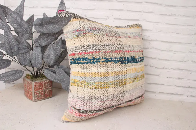 Bolster Cushion Cover, 20x20 Pink Cushion Cover, Kilim Pillow, Turkish Kilim Pillow, Handmade Pillow, Cushion Case, Turkish Pillow - 3