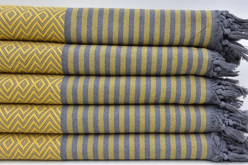 104x80 Cotton Diamond Towel, Girl Trip Party Favor, Housewarming Gift, Engagement Gift, Organic Throw, Boho Throw Blankets, Woven Blanket - 3