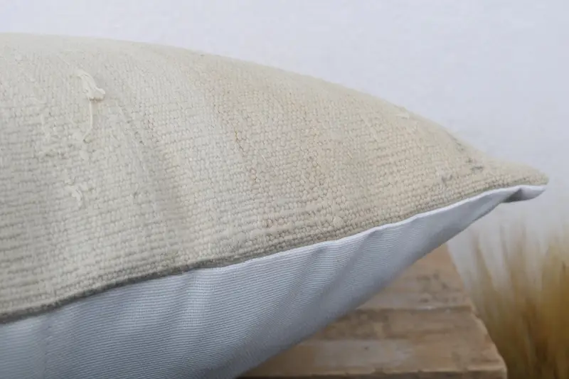 Vintage Kilim Throw Pillow, Turkish Kilim Pillow, Meditation Pillow Sham, 18x18 White Pillow Case, Cushion, Knitted Cushion, Kilim Cushion Sham - 6