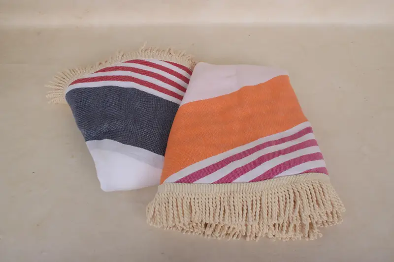 Bridesmaid Gifts, Housewarming Gift, 64x64 Cotton Striped Round Towel, Personalised Gift, Luxury Turkish Bath Towel, Sand-resistant towel, Gym Towel - 7