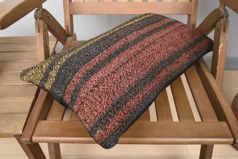 Kilim Pillow, 12x20 Red Pillow Cover, Vintage Pillow, Pillow, Pet Cushion, Designer Throw Cushion Cover, Ethnical Kilim Rug Pillow - 4