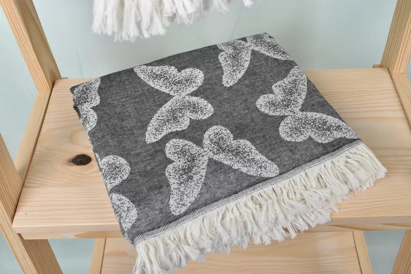 Bachelorette Party Decorations, 68x36 Cotton Butterfly Pattern Towel, Luxury towel, Monogram Beach Towel, Turkish Bath Towel Set, Employee Gifts - 6