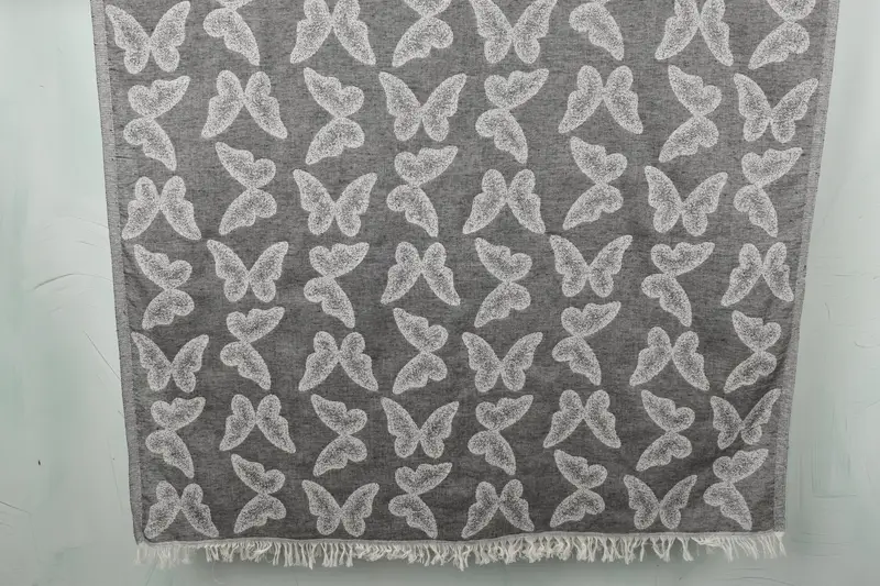 Bachelorette Party Decorations, 68x36 Cotton Butterfly Pattern Towel, Luxury towel, Monogram Beach Towel, Turkish Bath Towel Set, Employee Gifts - 1