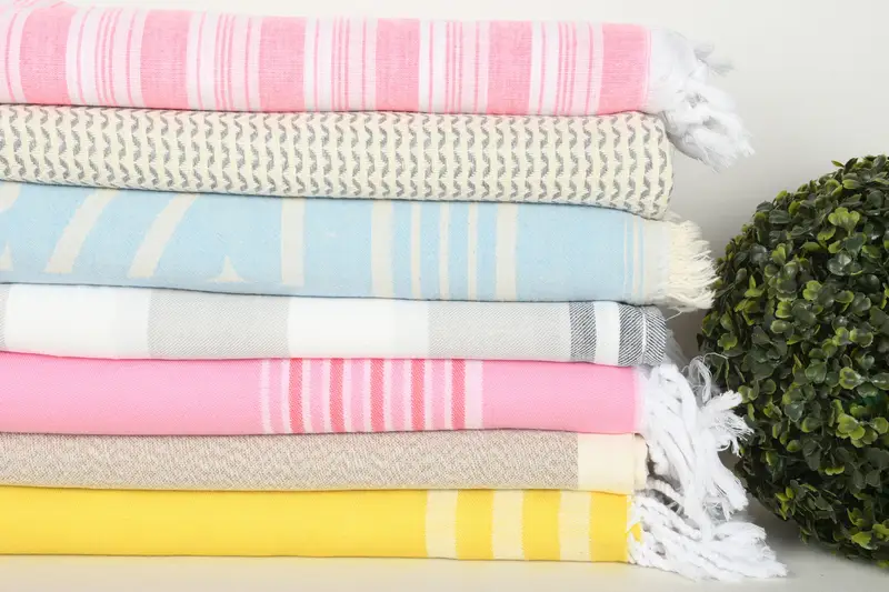 Turkish beach towel, Housewarming Gift, Fouta towel, Bulk Order Towel, House Warming Gift, Bachelorette Party Gifts, 70x40 Cotton Set of 8 Towel - 3