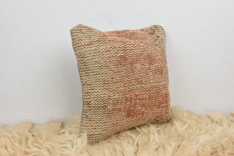 12x12 Beige Pillow Case, Pillow for Couch, Vintage Kilim Throw Pillow, Home Decor Pillow, Cushion Cover, Indoor Pillow Cover - 8