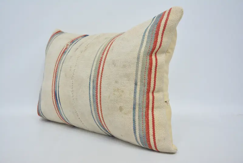 Pillow Case, 16x24 White Pillow Cover, Interior Designer Pillow, Throw Kilim Pillow, Designer Throw Pillow, Handmade Kilim Cushion - 4