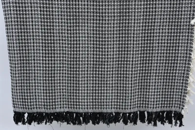 Decorative Blanket, Personalized Gifts, Grandma Gift, Aesthetic Blanket, 96x70 Cotton Striped Towel, Woven Blanket, Turkish Blanket Queen - 7