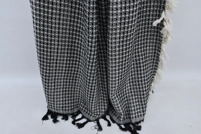 Decorative Blanket, Personalized Gifts, Grandma Gift, Aesthetic Blanket, 96x70 Cotton Striped Towel, Woven Blanket, Turkish Blanket Queen - 8