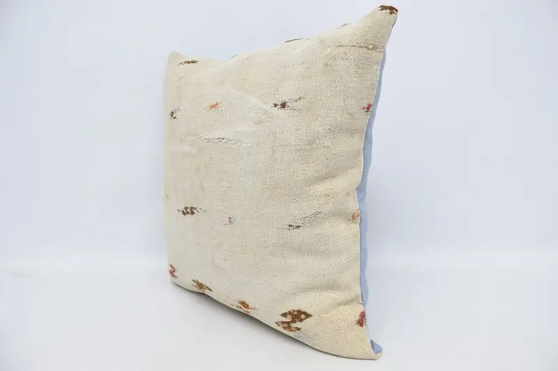 Aztec Cushion Cover, 28x28 White Pillow, Ottoman Cushion Case, Pillow for Couch, Throw Kilim Pillow, Comfy Throw Pillow Case, Boho Pillow, Cushion - 4