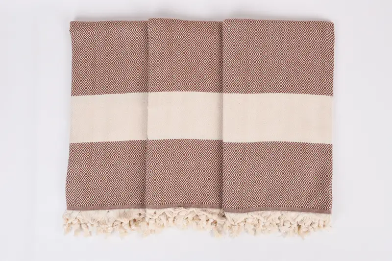 Handmade Gift, Handwoven Turkish Towel, Embroidered Towel, Large Turkish Towel, 70x40 Cotton Diamond Towel, Organic Towel, Monogrammed Beach Towel - 7