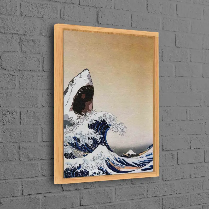 エレガントな抽象的な波のキャンバス - 日本のミニマリスト アート プリント