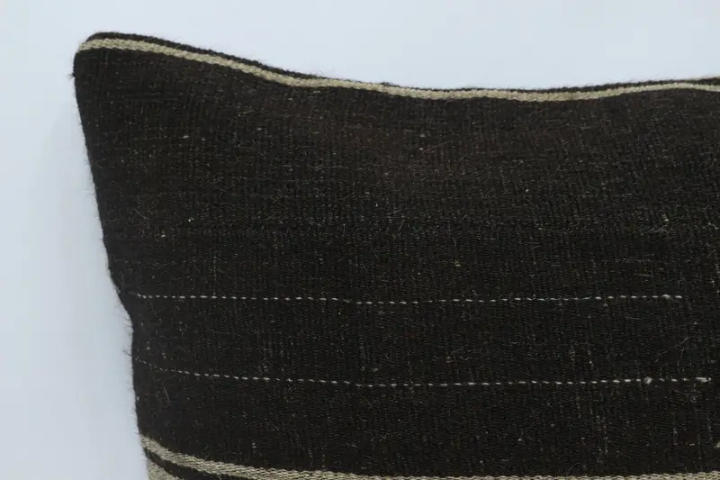 Handmade Kilim Cushion, Knitted Pillow Cover, Patio Cushion, Vintage Pillow, 28x28 Brown Cushion, Cushion Cover, Turkish Kilim Pillow - 2
