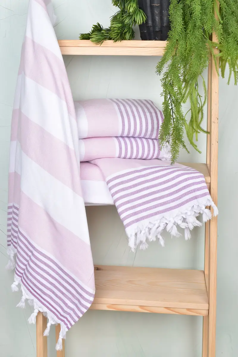 Scarf Towel, Bachelor Gifts, Bachelorette Party Items, Gift For Mom, 68x36 Cotton Striped Terry Towel, Turkish hand towel, Turkish beach towel - 3