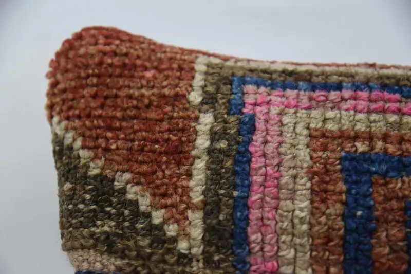 Handmade Kilim Cushion, Retro Throw Pillow, Turkish Kilim Pillow, 12x24 Pink Cushion, Ethnical Kilim Rug Pillow, Car Pillow Case, Pillow Case - 2