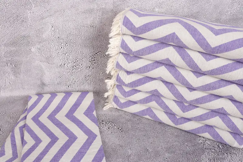 70x40 Cotton Zigzag Design Towel, Bridal Shower Favors, Best Beach Towel, Bachelor Bachelorette Party Favors, Personalized Gift For Her - 2
