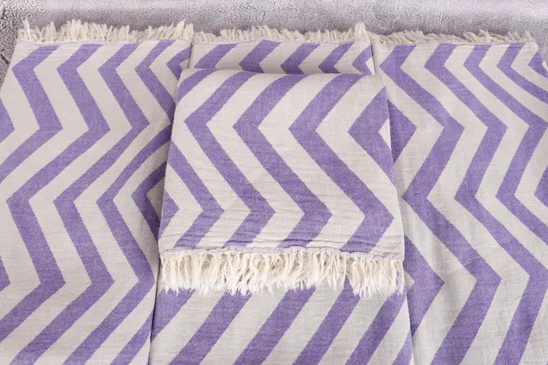 70x40 Cotton Zigzag Design Towel, Bridal Shower Favors, Best Beach Towel, Bachelor Bachelorette Party Favors, Personalized Gift For Her - 4