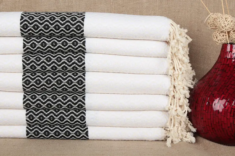 オーガニックビーチタオル パーソナライズされたトルコ綿 ベージュ、40x67インチ