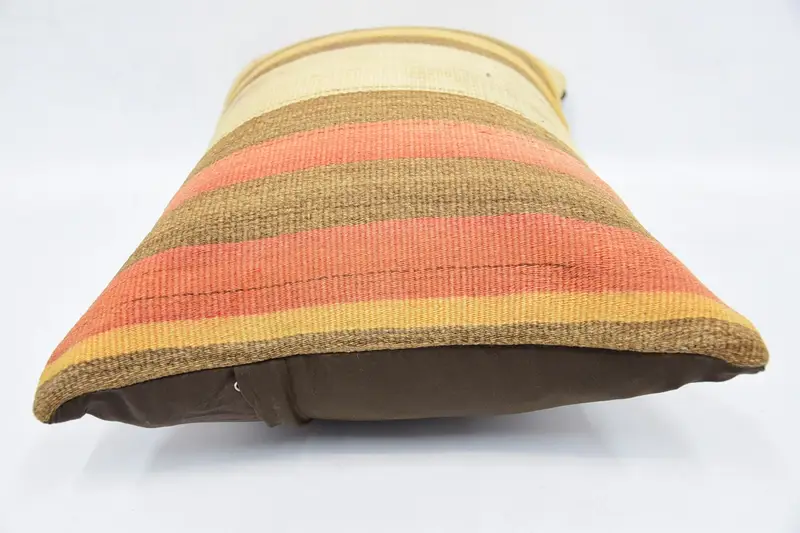Pillow, Sustainable Pillow Cover, 16x24 Beige Cushion, Interior Designer Pillow, Vintage Kilim Throw Pillow, Handmade Kilim Cushion - 5