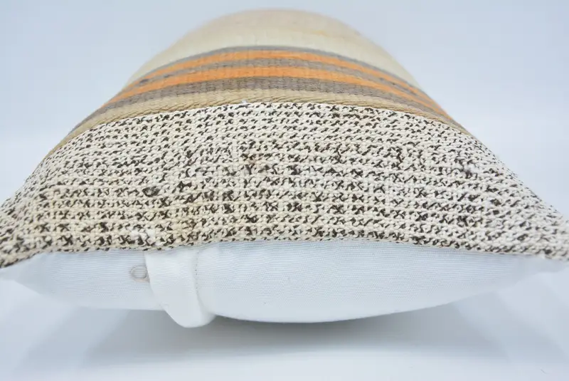 Cushion Case, Outdoor Bolster Cushion Cover, Boho Pillow, Kilim Cushion Sham, 12x24 Beige Cushion, Wholesale Pillow Sham, Kilim Pillow - 5