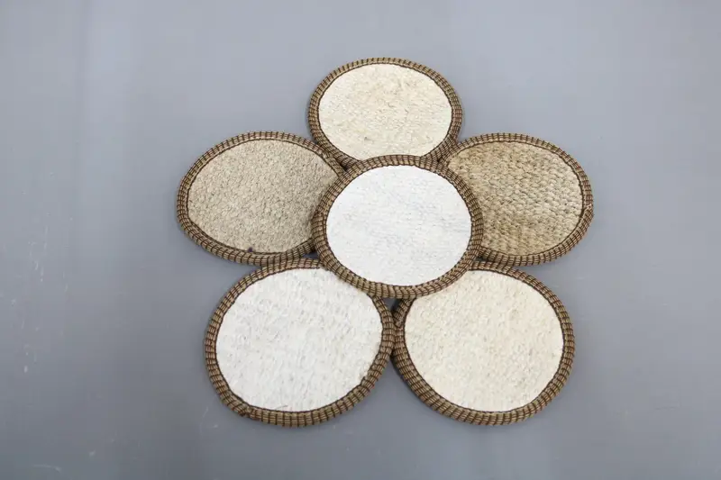 Elegant Beige and White Coaster, Durable and Stylish Coaster