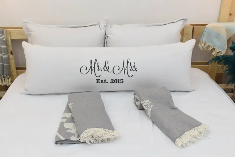 Customized Turkish Blanket, Home Decor Blankets, Housewarming Gift, Wedding Anniversary Gift, Bedspread, Turkish Blanket, 70x60 Cotton Baroque Towel - 4