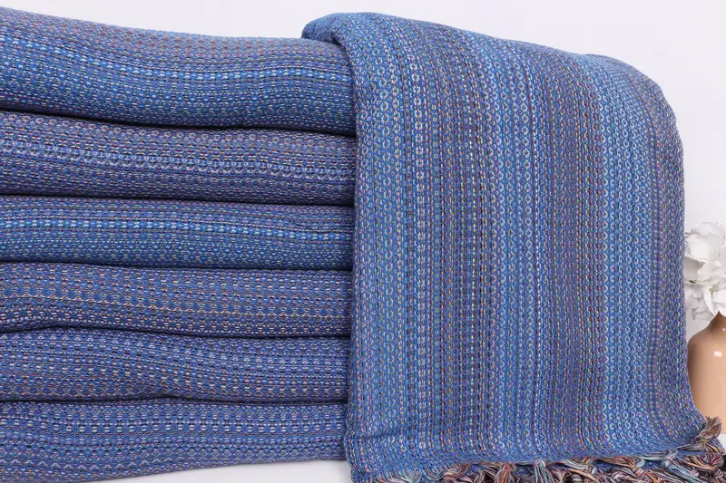 Wedding Favors, Boho Throw Blankets, House Warming Gift, Turkish Cotton Throw Blanket, Throw Blanket, 90x88 Cotton Colorful Diamond Towel - 2