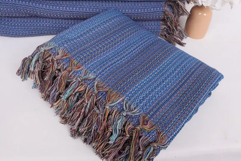 Wedding Favors, Boho Throw Blankets, House Warming Gift, Turkish Cotton Throw Blanket, Throw Blanket, 90x88 Cotton Colorful Diamond Towel - 5