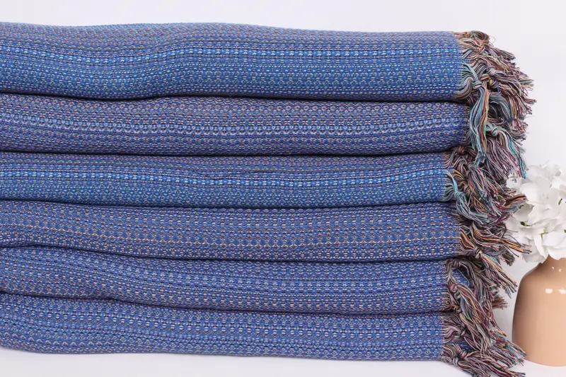Wedding Favors, Boho Throw Blankets, House Warming Gift, Turkish Cotton Throw Blanket, Throw Blanket, 90x88 Cotton Colorful Diamond Towel - 3