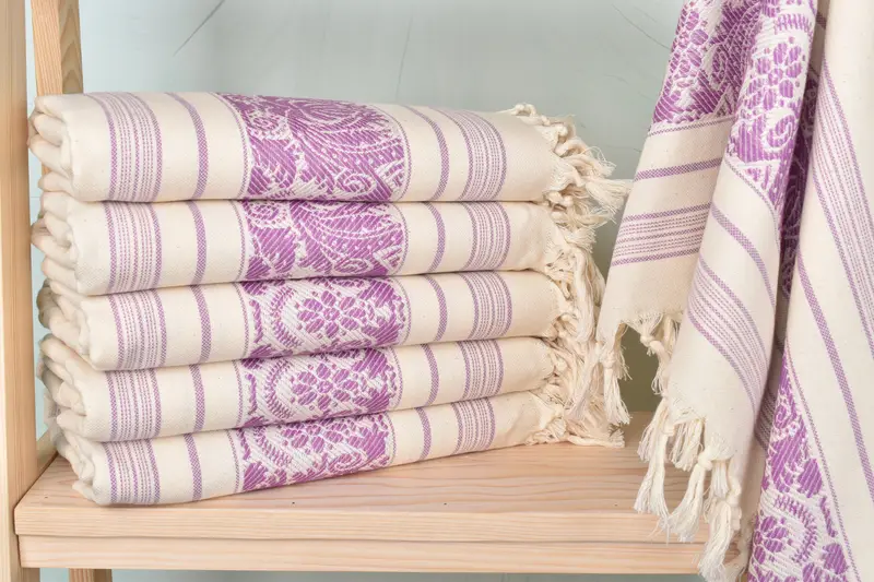 Custom Towel Purple Scorpion Patterned Animal, Linen, 40x66 Inches