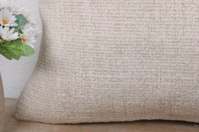 Pillow Cover, Boho Pillow Sham Cover, Rustic Cushion, Antique Pillows, Kilim Cushion Sham, 16x24 White Cushion Cover, Lounge Throw Pillow Cover - 3