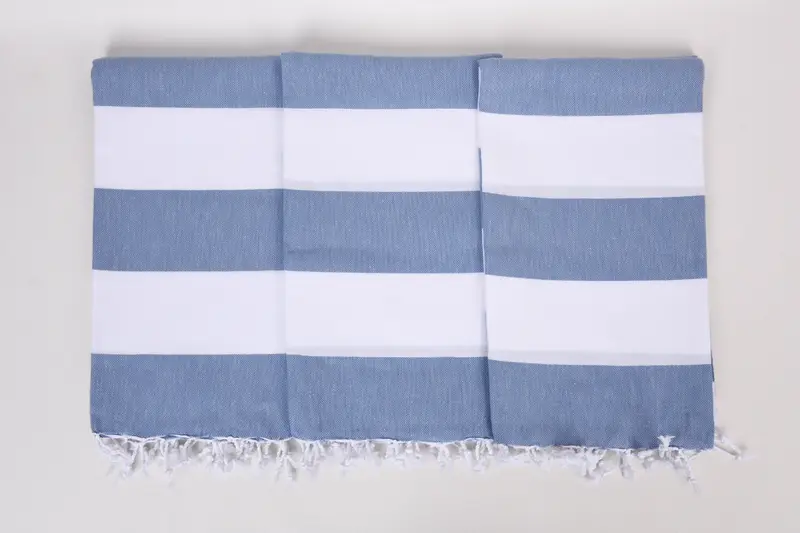 Hammam towel, Organic Beach Towel, Soft towel, Quick-dry peshtemal, Embroidery Towel, Anniversary Gift For Her, 70x40 Cotton Striped Towel - 7