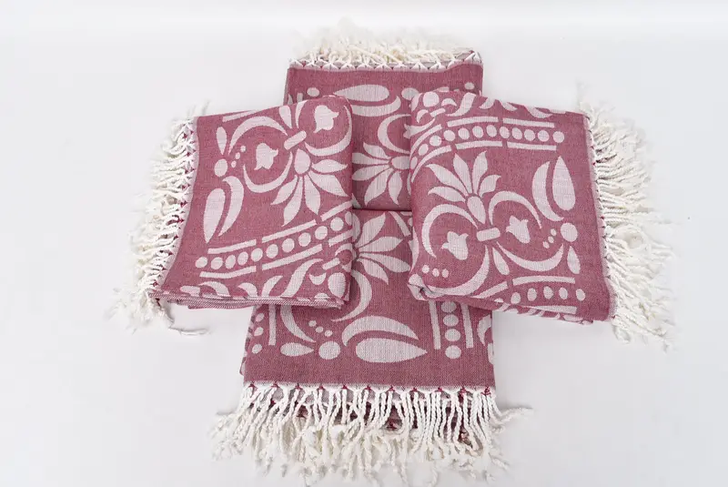 Housewarming Gift, Wedding Towel, Scarf Towel, Bachelor Party Gifts, Absorbent Turkish towel, Gift For Him, 70x40 Cotton Round Design Towel - 7