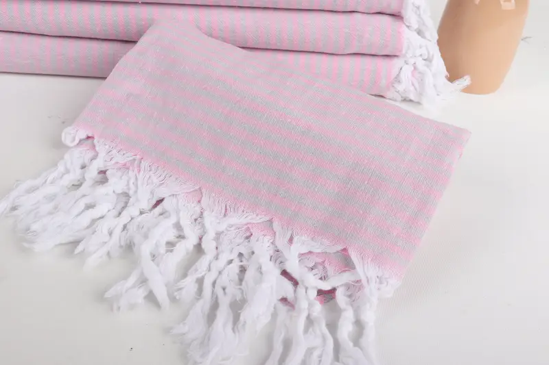 Monogrammed Beach Towel, Extra large Turkish bath towel, Personalized Gift, Organic towel, House Warming Gift, Spa Towel, 68x36 Cotton Striped Towel - 4