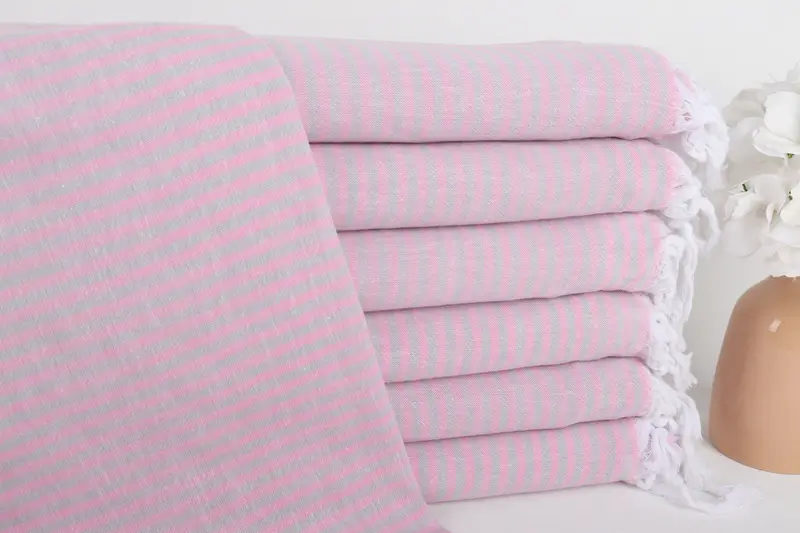 Monogrammed Beach Towel, Extra large Turkish bath towel, Personalized Gift, Organic towel, House Warming Gift, Spa Towel, 68x36 Cotton Striped Towel - 1