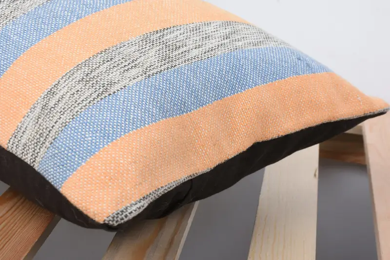 Luxury Pillow Cover, Sustainable Pillow, Kilim Pillow, 12x20 Blue Pillow Cover, Turkish Pillow, Ikat Cushion Cover, Pillow, Vintage Kilim Pillow - 7