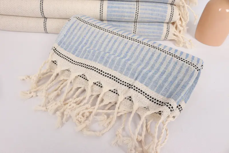 House Warming Gift, Kitchen Towel, Monogrammed Hand Towel, 40x20 Linen Striped Towel, Halloween Bachelorette Party Favors, Turkish Towel Hand Towel - 4