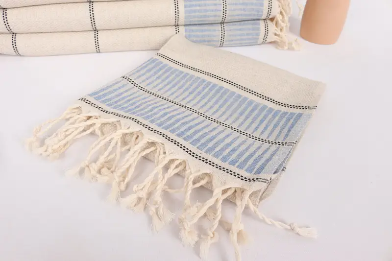 House Warming Gift, Kitchen Towel, Monogrammed Hand Towel, 40x20 Linen Striped Towel, Halloween Bachelorette Party Favors, Turkish Towel Hand Towel - 5